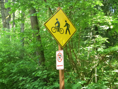 There are bicycle and pedestrian trails